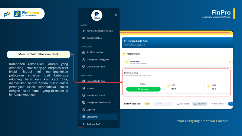 Monitor Saldo Kas dan Bank